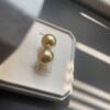 18K Yellow Gold South Sea Pearl Stud Earring, Pearl Stud Earring