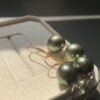 14K(585) Yellow Tahitian Gold Pearl Drop Earring
