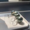 14K(585) Yellow Tahitian Gold Pearl Drop Earring