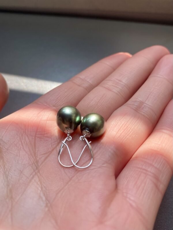 14K(585) Yellow Tahitian Gold Pearl Drop Earring