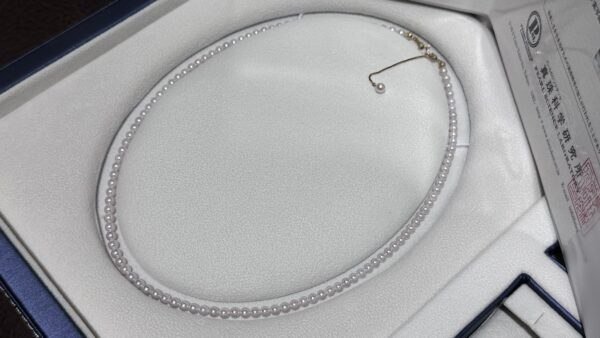 IMG_9733 3.5-4mm Sairindama Akoya Pearl Necklace,with Pearl Science Institute Certificate