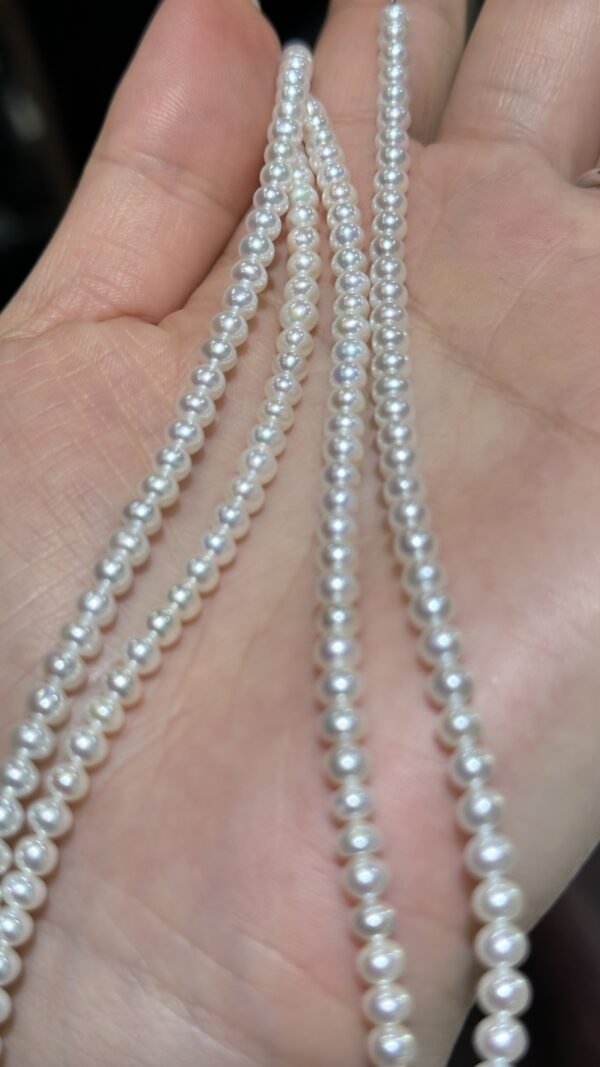 3.0-4.0mm Pearl Beaded Strand Necklace