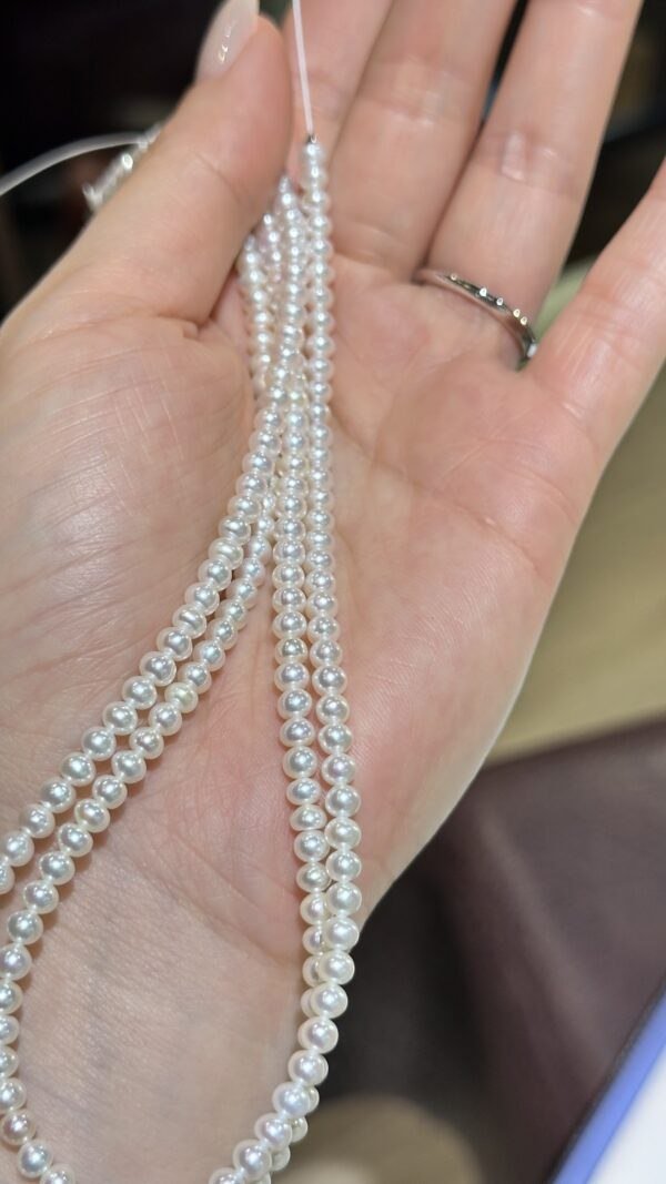 3.0-4.0mm Pearl Beaded Strand Necklace