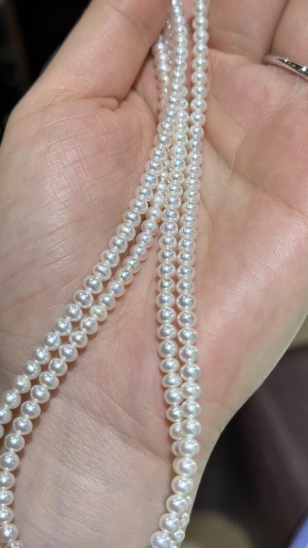 3.0-4.0mm Pearl Beaded Strand Necklace