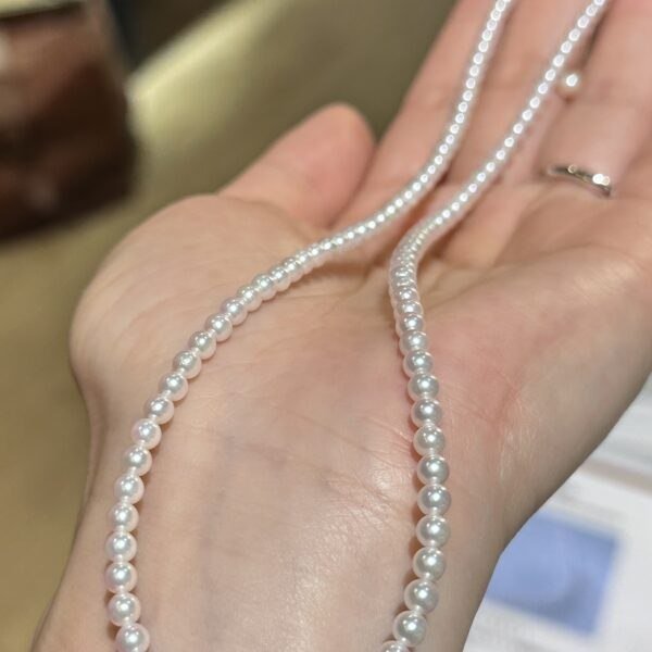 IMG_9787 3.0-4.0mm Pearl Beaded Strand Necklace