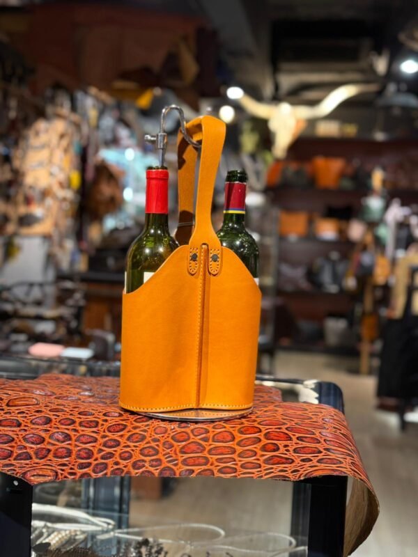 Leather Wine Bottle Carrier