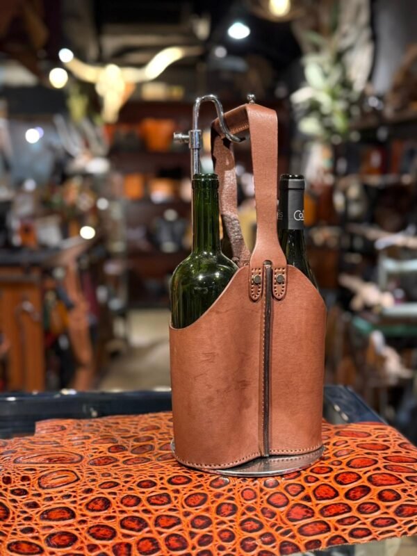 Leather Wine Bottle Carrier
