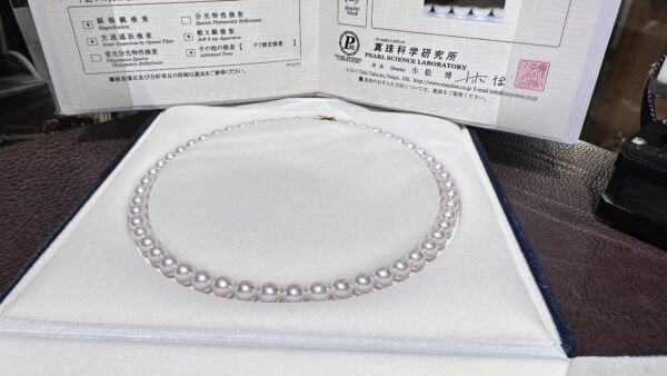 Certified Hanadama Akoya Pearl Strand 8-8.5mm