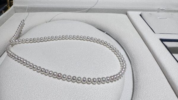 3.0-4.0mm Pearl Beaded Strand Necklace