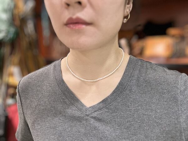 3.0-4.0mm Pearl Beaded Strand Necklace