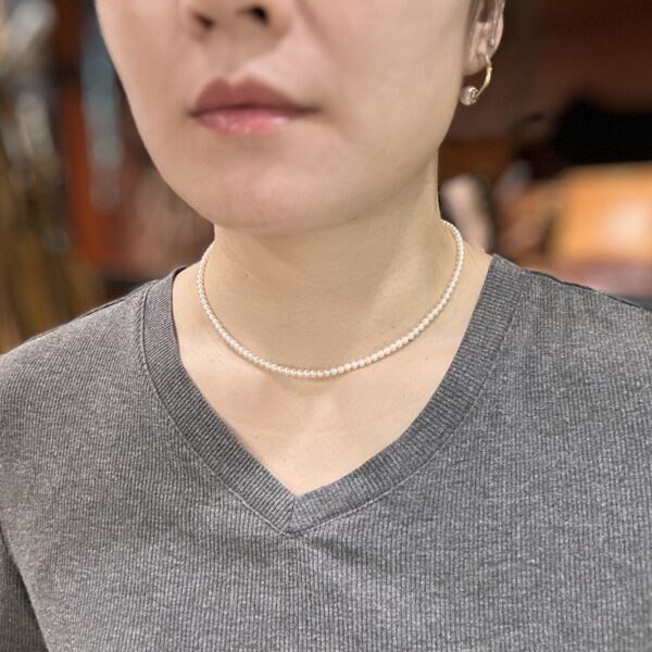3.0-4.0mm Pearl Beaded Strand Necklace