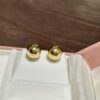 18K Yellow Gold 10mm Ball Stud Earring
