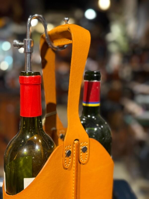 Leather Wine Bottle Carrier