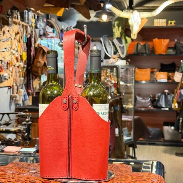 Leather Wine Bottle Carrier