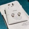 18K White Gold Pearl Diamond Stud Earring