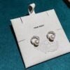 18K White Gold Pearl Diamond Stud Earring