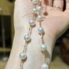 18K Yellow Gold Akoya Pearl Necklace,Hand Crafted Pearl Necklace