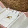 18K Gold Diamond Owl Stud Earring,Owl Stud Earring