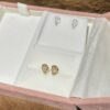 18K Gold Diamond Owl Stud Earring,Owl Stud Earring