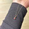 IMG_0152 18K Yellow Gold Ruby Pendant Necklace,Enhancer Ruby Pendant