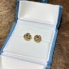 18K Yellow Gold Knot Knotted Earring,Knot Stud Earring