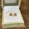18K Yellow Gold Knot Knotted Earring,Knot Stud Earring