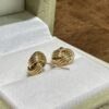 18K Yellow Gold Knot Knotted Earring,Knot Stud Earring