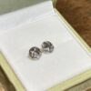 18K White Gold Knot Knotted Earring,Knot Stud Earring