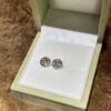 18K White Gold Knot Knotted Earring,Knot Stud Earring