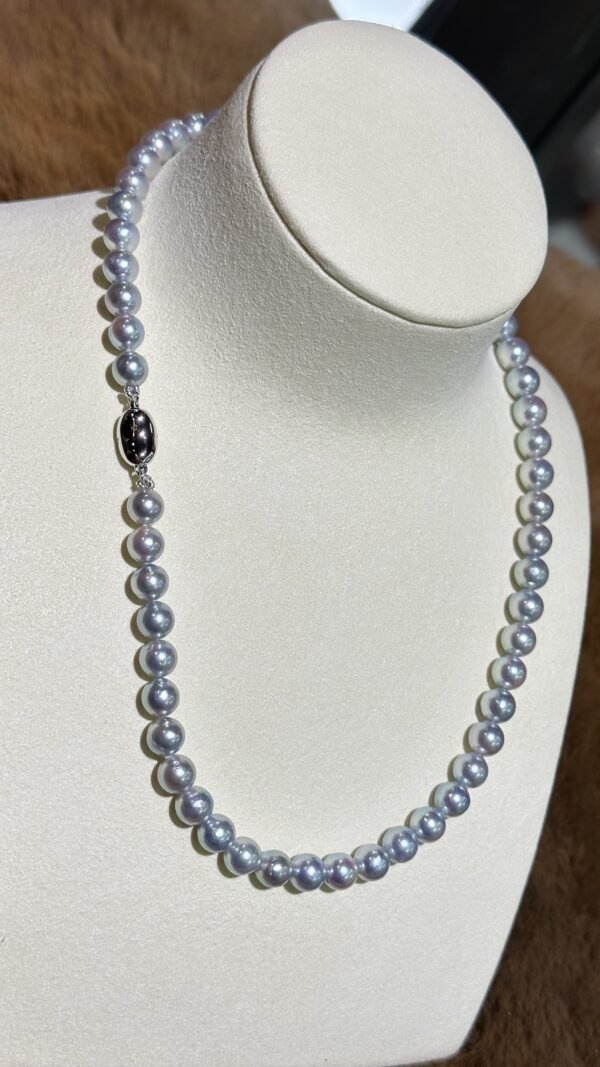 7.0-7.5mm Japanese Akoya Pearl Strand Necklace,Pearl Beaded Strand Necklace