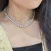 7.0-7.5mm Japanese Akoya Pearl Strand Necklace,Pearl Beaded Strand Necklace