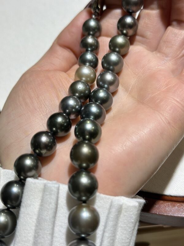 11-13mm Tahitian Pearl Strand Necklace,South Sea Pearl Beaded Strand Necklace