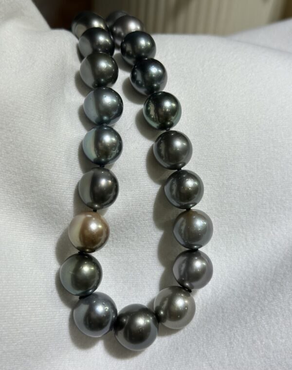 11-13mm Tahitian Pearl Strand Necklace,South Sea Pearl Beaded Strand Necklace
