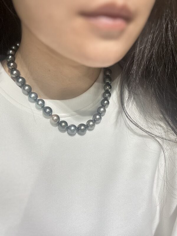 11-13mm Tahitian Pearl Strand Necklace,South Sea Pearl Beaded Strand Necklace