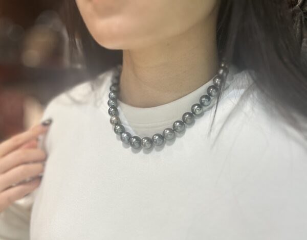 11-13mm Tahitian Pearl Strand Necklace,South Sea Pearl Beaded Strand Necklace