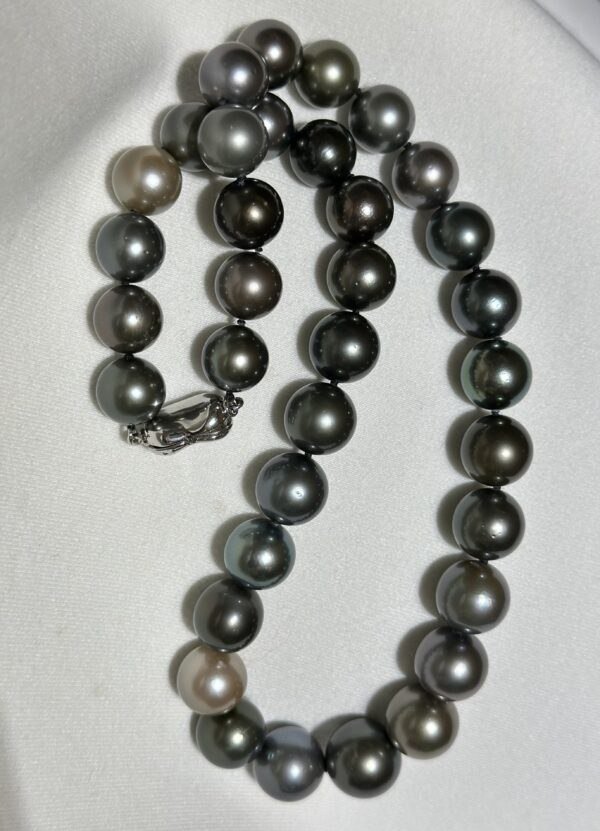 11-13mm Tahitian Pearl Strand Necklace,South Sea Pearl Beaded Strand Necklace