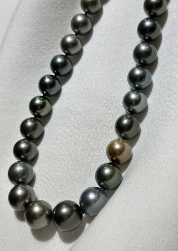11-13mm Tahitian Pearl Strand Necklace,South Sea Pearl Beaded Strand Necklace
