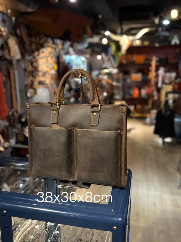 Men's Briefcase,Genuine Cowhide Leather