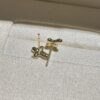 IMG_1588 18K Yellow Gold Cross Stud Earrings, Delicate Design,Made in Japan