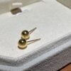 18K Yellow Gold Ball Stud Earring,Round Shape,Solid Gold Ball Studs