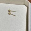 IMG_2717 18K Yellow Gold Ball Stud Earring,Brushed Gold,Solid Gold Ball Studs